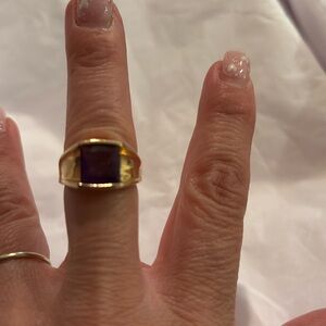 14k gold amethyst ring